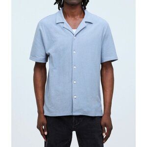 Madewell Men's Easy Short Sleeve Shirt Blue Sz LG  NO846